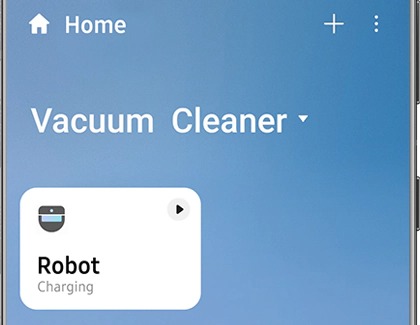 Robot listed under Vacuum Cleaner in the SmartThings home screen