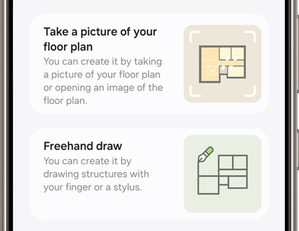 Options to create your map such as Take a picture or Freehand draw