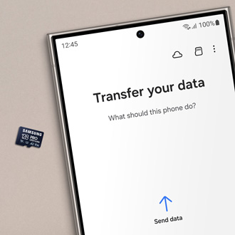 Galaxy phone displaying Transfer your data screen within the Smart Switch app