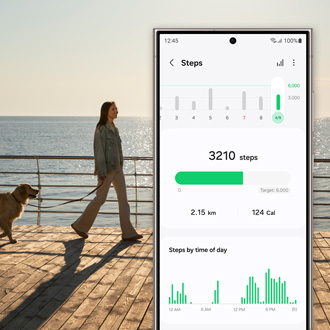 View your step count in Samsung Health