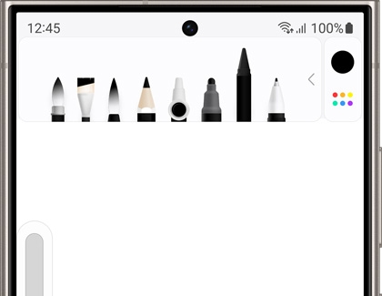 Different brushes displayed in PENUP