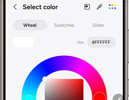 Color wheel on the PENUP app