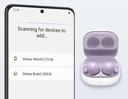 Galaxy Buds 2 being paired on Galaxy S21 Ultra