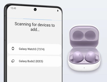 Galaxy Buds 2 being paired on Galaxy S21 Ultra