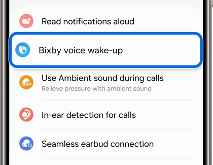 Bixby voice wake-up highlighted