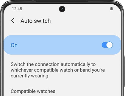 Auto switch turned on with a Galaxy phone