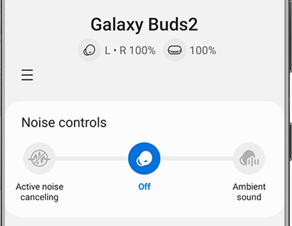Noise controls Off in the Galaxy Wearables app