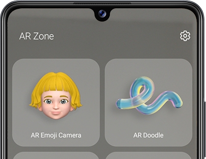 List of AR Zone options on a Galaxy phone