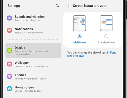 Multi view selected for Screen layout and zoom
