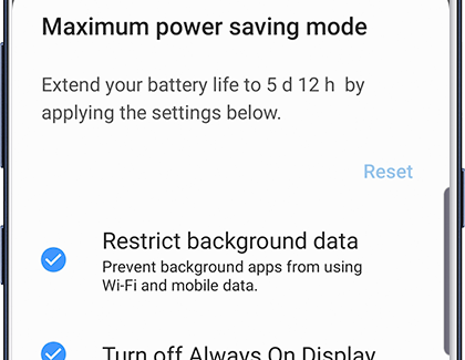 Use power saving modes on your Galaxy phone