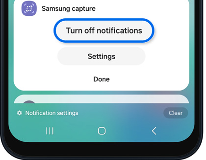 Turn off notifications option highlighted for an app.