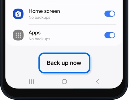 Samsung Cloud settings with the 