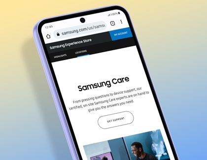 Samsung Care+ page