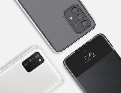 Phone cases on Galaxy A series phones