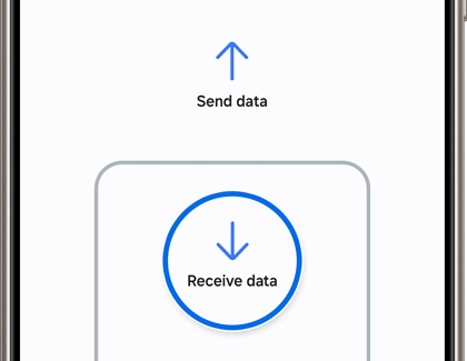 Receive data highlighted in the Samsung Smart Switch app