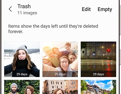 Images stored in Gallery's trash