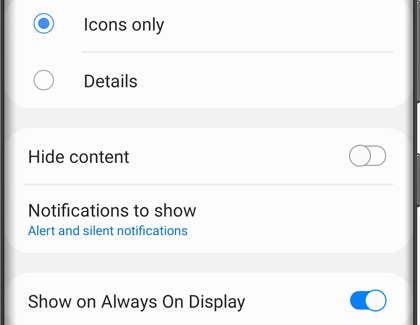 A list of Lock screen settings with switches next to them