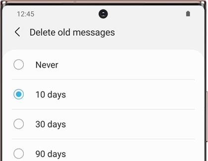 Switch next to Delete old messages highlighted