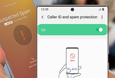 Samsung Galaxy Note20 Ultra with Caller ID and spam protection turned on