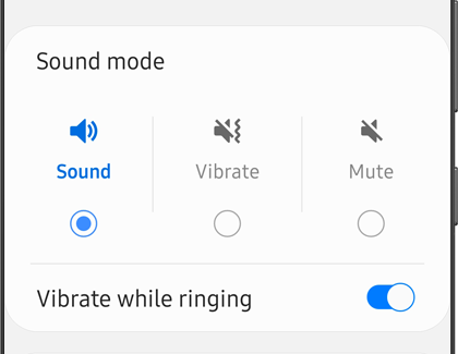 Sound and Vibrate while ringing switched on with a Galaxy phone