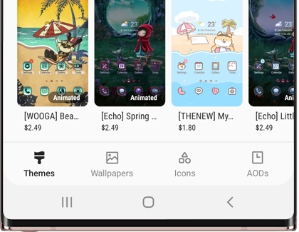 Themes tab selected in Galaxy Themes