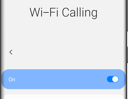 Wi-Fi Calling turned on in Settings