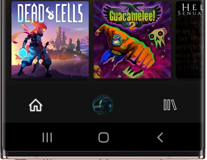 Xbox Game Pass home screen on a Galaxy phone