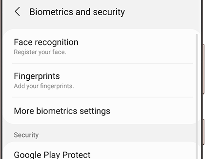 Biometrics and security screen