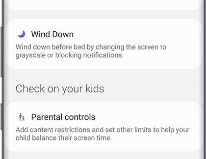 Parental controls displayed under "Check on your kids"