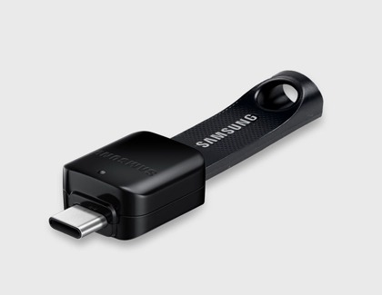 USB attached to Type A to Type C adapter