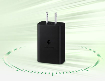 A Samsung Galaxy power adapter.
