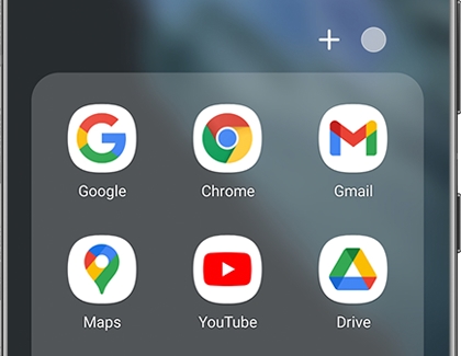 A list of apps in the Google folder on a Galaxy phone