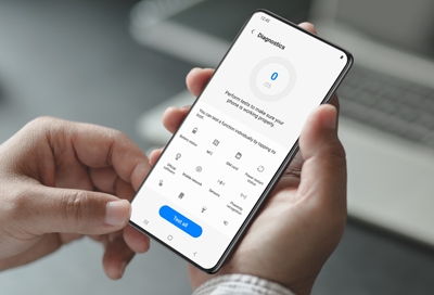 Diagnostic screen on Samsung phone