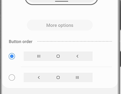 Navigation bar Button order settings