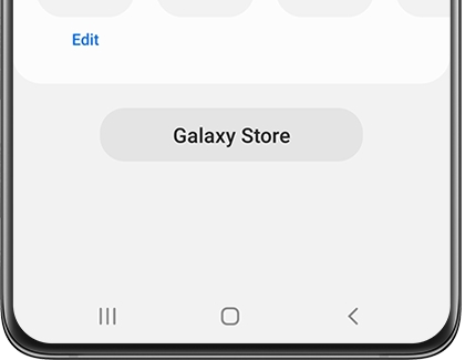 Galaxy Store option in Edge panel