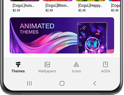 Themes tab selected in Galaxy Themes