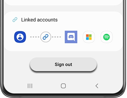 Sign out highlighted on a Galaxy phone