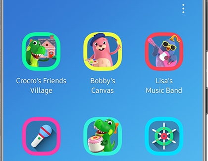 Icons on Samsung Kids Home screen
