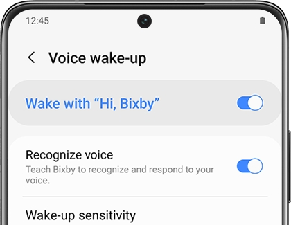 Wake with "Hi, Bixby" switched on in the Bixby app