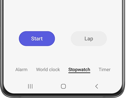 Stopwatch with Start and Lap buttons