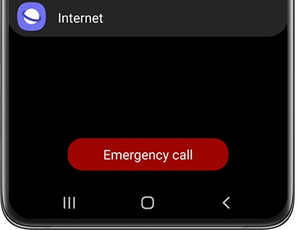 Emergency call option displayed at bottom of Emergency mode screen