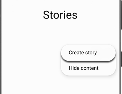 Create story highlighted in the Gallery app