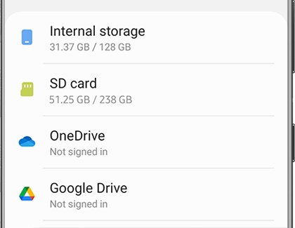 My Files with an SD card on a Galaxy phone