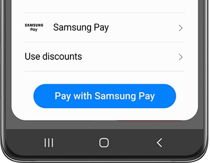 Pay with Samsung Pay button displayed on a Galaxy phone