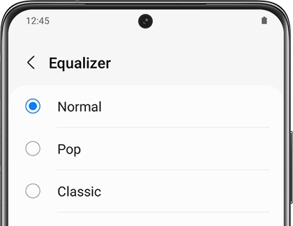 List of options with Normal chosen under Equalizer