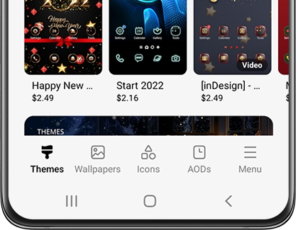 Themes tab selected in Galaxy Themes