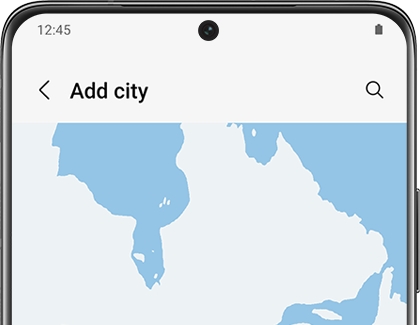 Add city screen with a map of the world