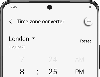 Add icon highlighted next to Time zone converter