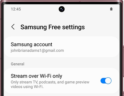 Stream over Wi-Fi only switched on with a Galaxy phone