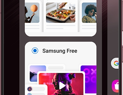 Samsung Free chosen on a Galaxy phone